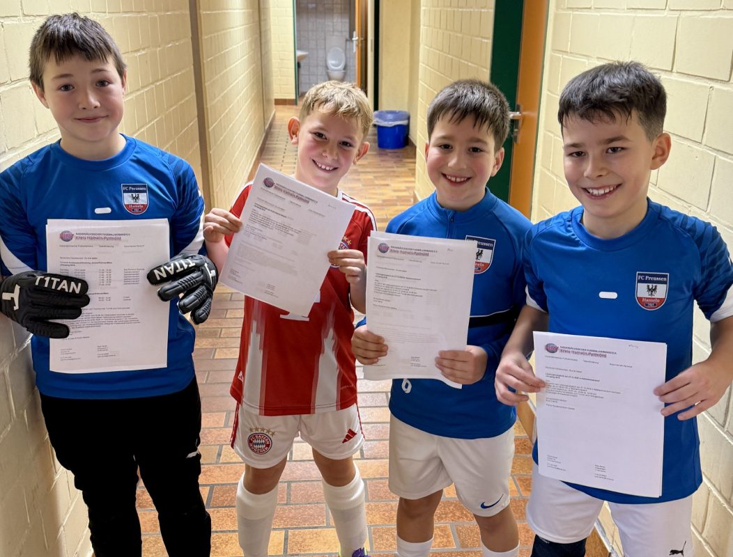 Vier E-Junioren werden in den Kader der 2016er Kreisauswahl berufen