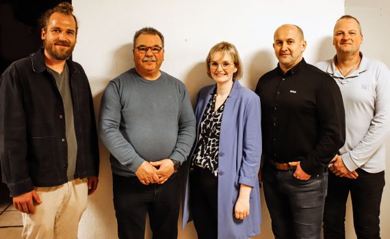 Einsttimmig gewählt: Jonas Bollmann, Wolfgang Kusch, Rebecca Mey, Waldemar Starostin, Thomas Stöck