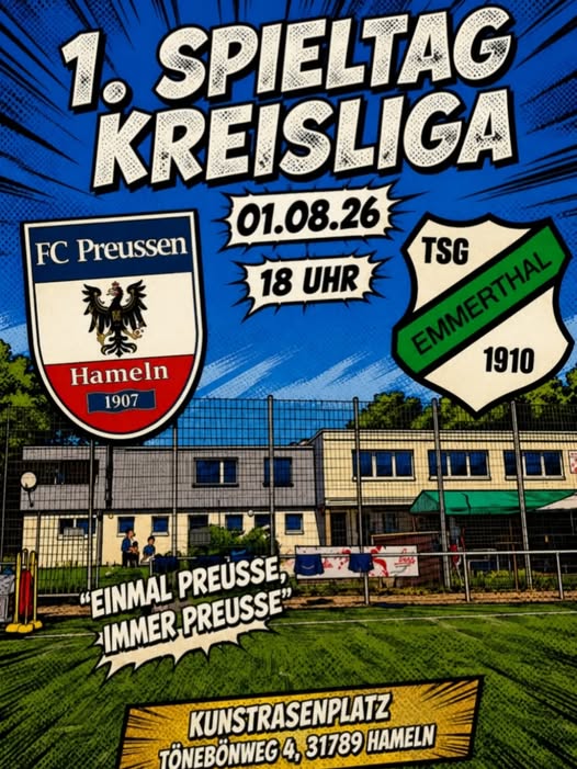 Samstag, 18 Uhr, Kreisliga-Auftakt: Preussen erwarten die TSG Emmerthal
